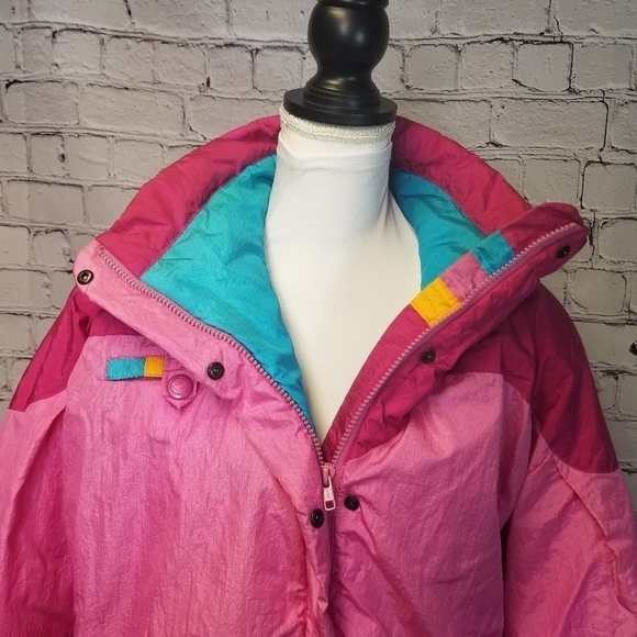 Vtg 80s Robbe Magic pink ski snow jacket barbiecore - Picture 4 of 16